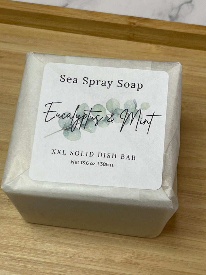 XXL Solid Dish Soap Bar (11.75 oz) — Solid Dish Soap, [material], Sea Spray Soap