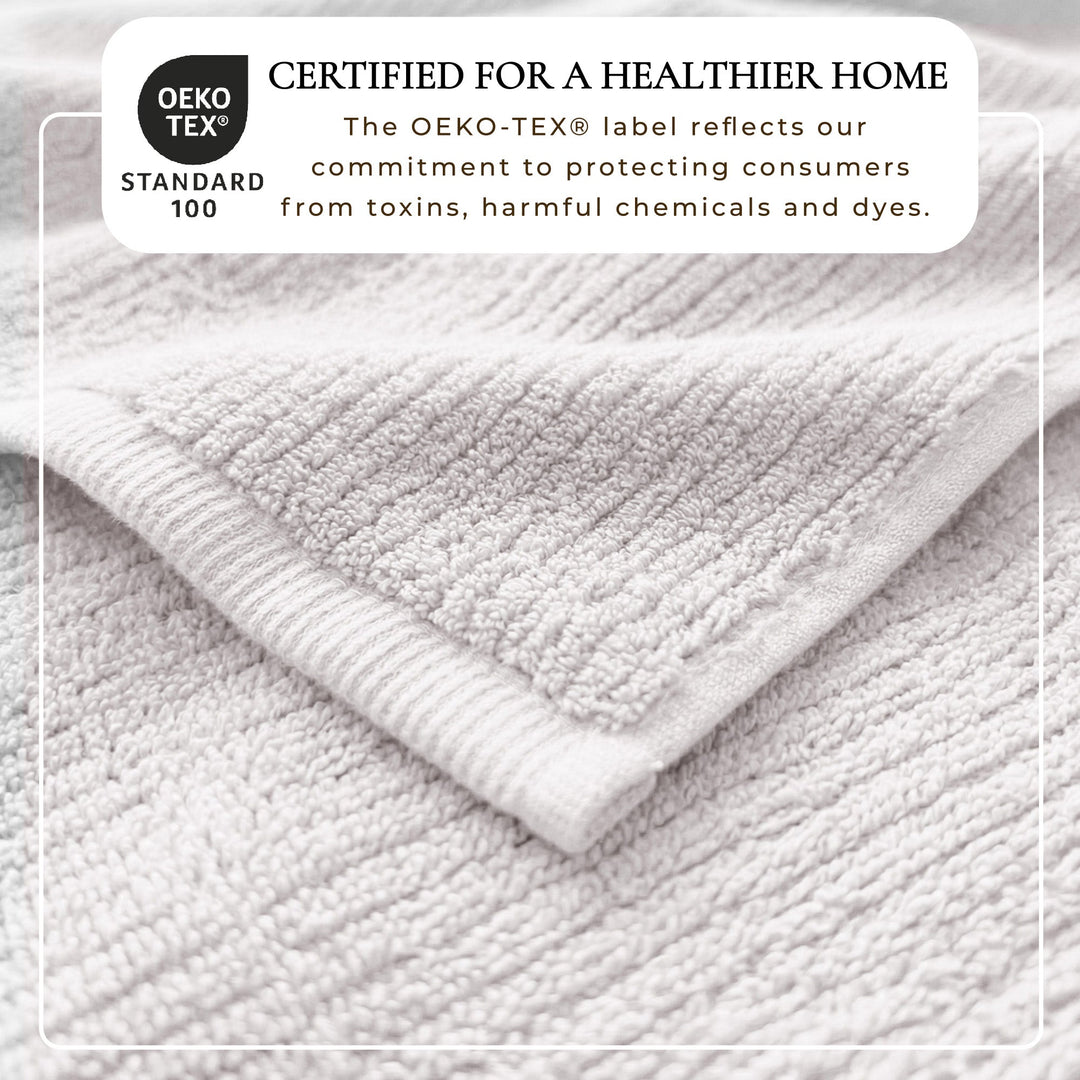 Turkish Cotton Ribbed 6-Piece Bath Towel Set - Georgiana Collection