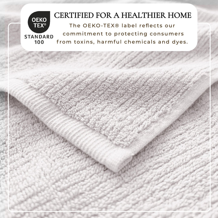 Turkish Cotton Ribbed 6-Piece Bath Towel Set - Georgiana Collection