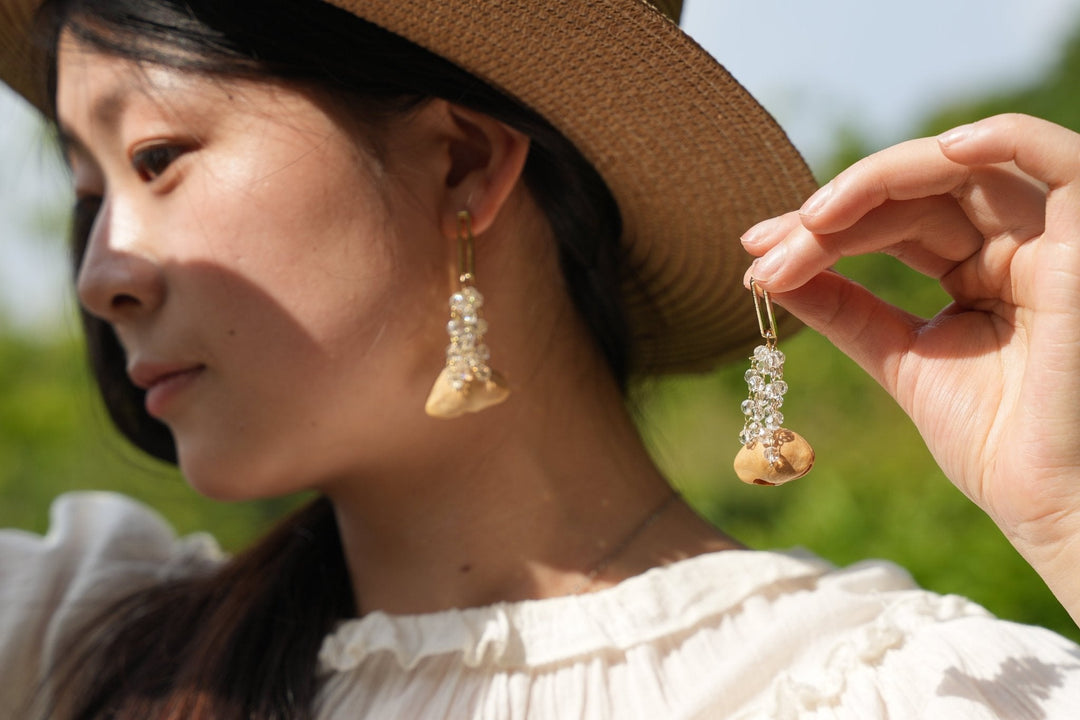 "Morning Dew" Seed Crystal Earrings