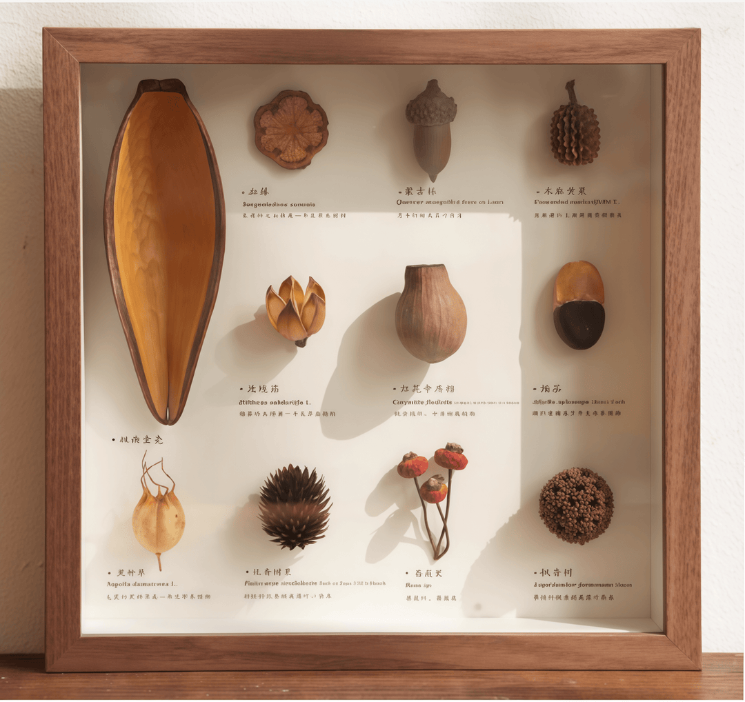 "The Rainforest Seed Vault" Tropical Specimen Shadow Box