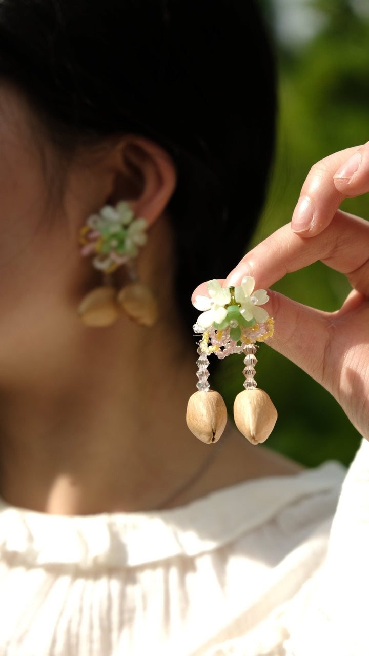 "Spring Blossom" Flower Seed Earrings