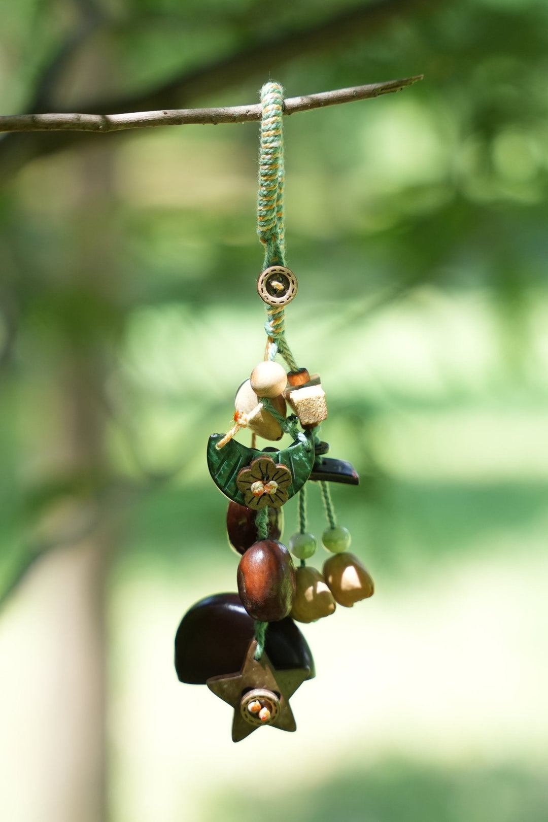 "Woodland Whisper" Macrame Seed Bag Charm