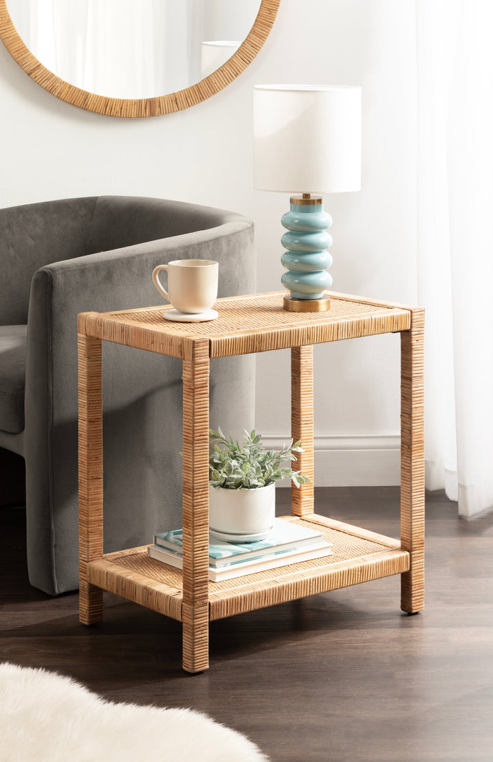 Rafina Rattan Rectangle Side Table