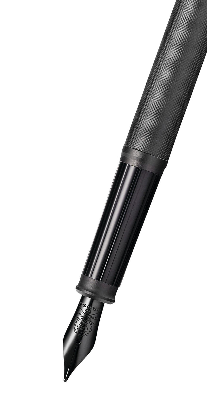 Century® II Black PVD Micro-knurl Fine Nib Fountain Pen