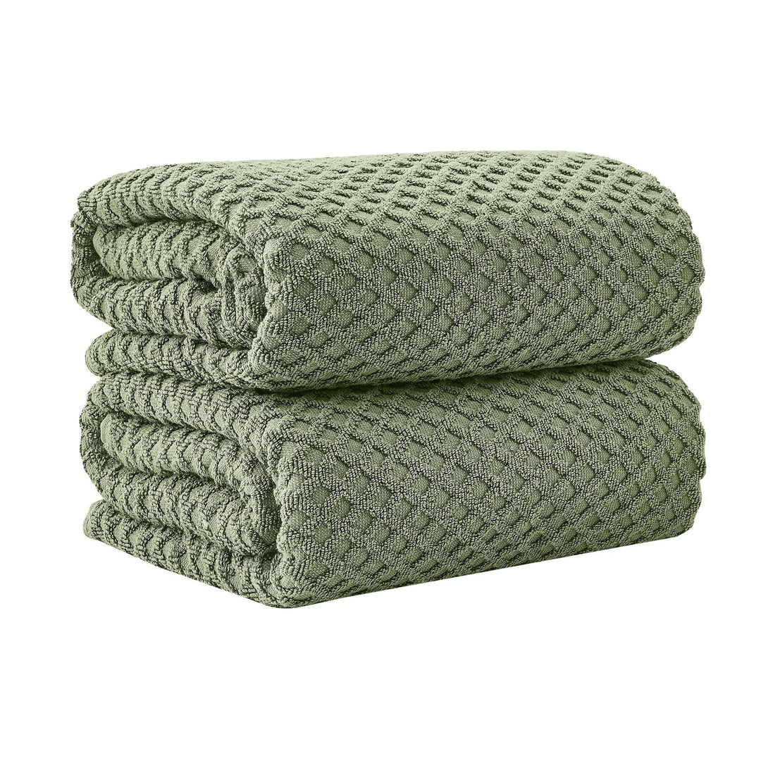 Cotton Diamond Waffle Weave Bath Towel Set - Grayson Collection